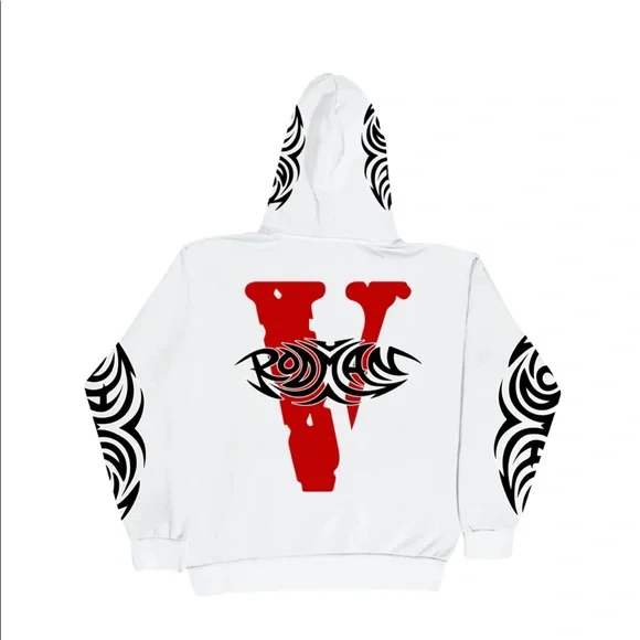 Vlone Rodman Logo Hoodie White ヴィーローンロッドマンコラボ DENNIS RODMAN VLONE LOGO HOODIE-WHITE